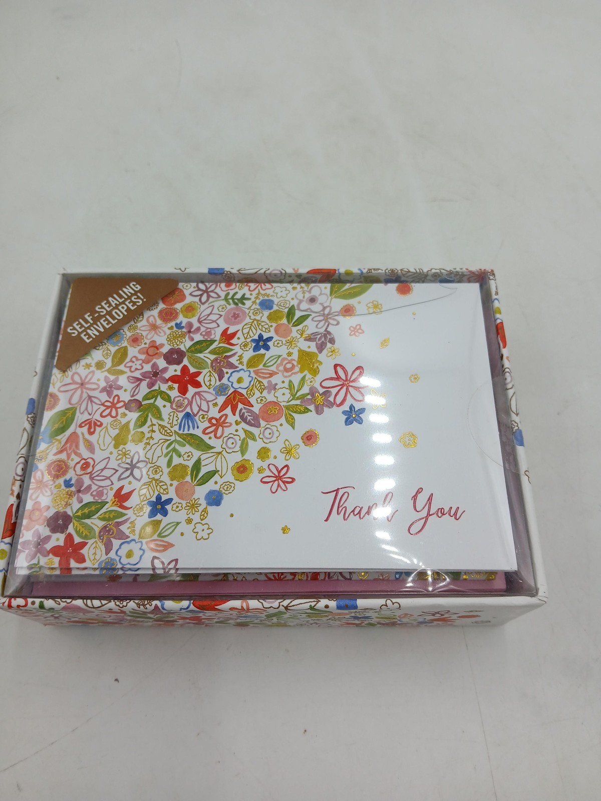Peter Pauper Press Floral Daydream Thank You Notes 14 Cards Gold Foil Boxed Set