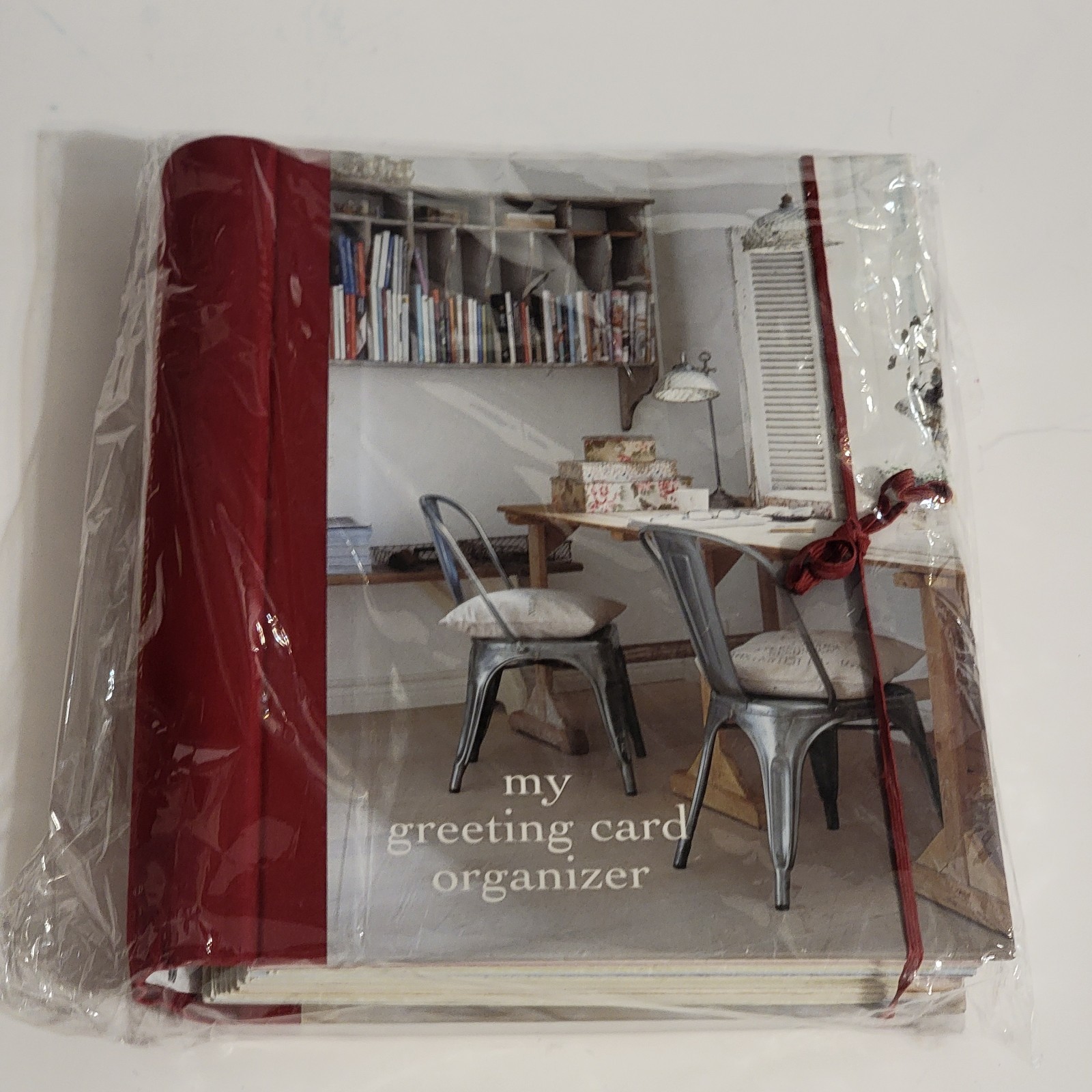 Floral Greeting Card Organizer Book 24 Pockets Month Divider 21 x 25 cm