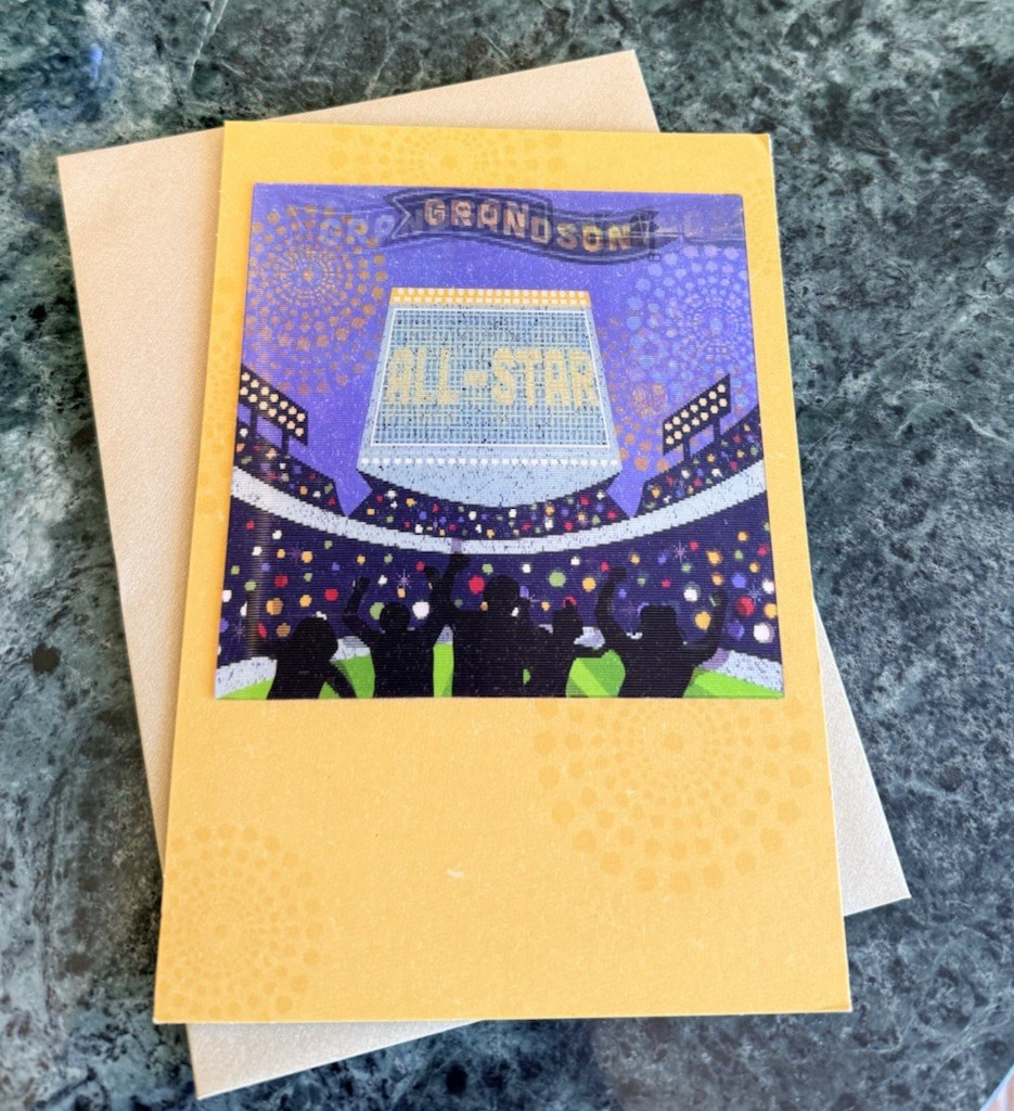 Happy Birthday Grandson All Star Player Hologram Hallmark Greeting Card