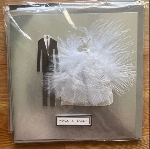 Hallmark Bride And Groom silhouette Wedding Greeting Card