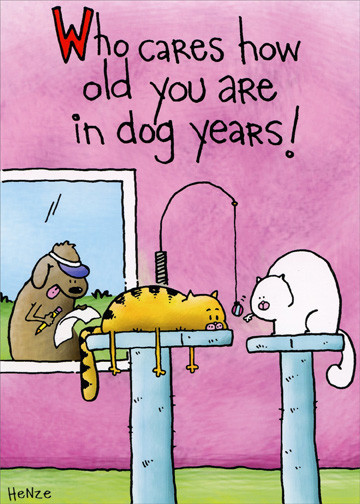 Dog Years Oatmeal Studios Funny Birthday Card