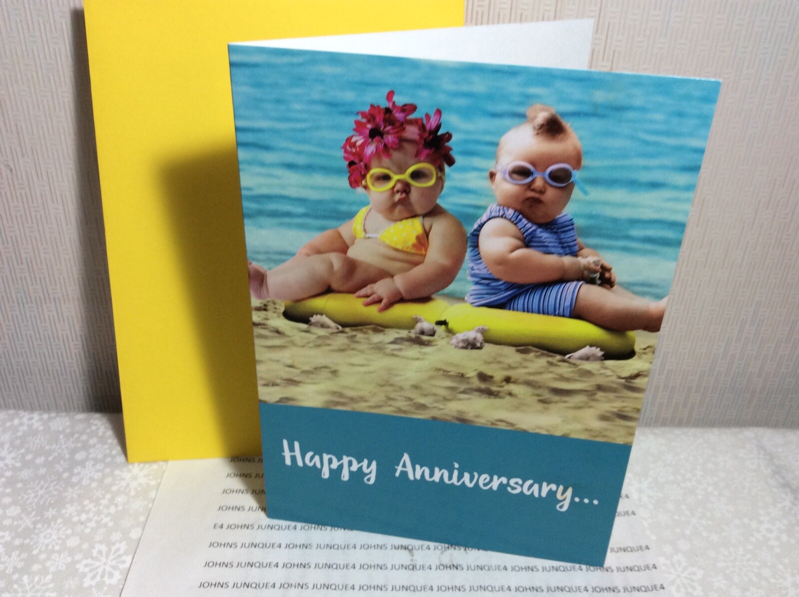 HAPPY ANNIVERSARY CARD RSVP New with Envelope “Happy Anniversary for a couple..”