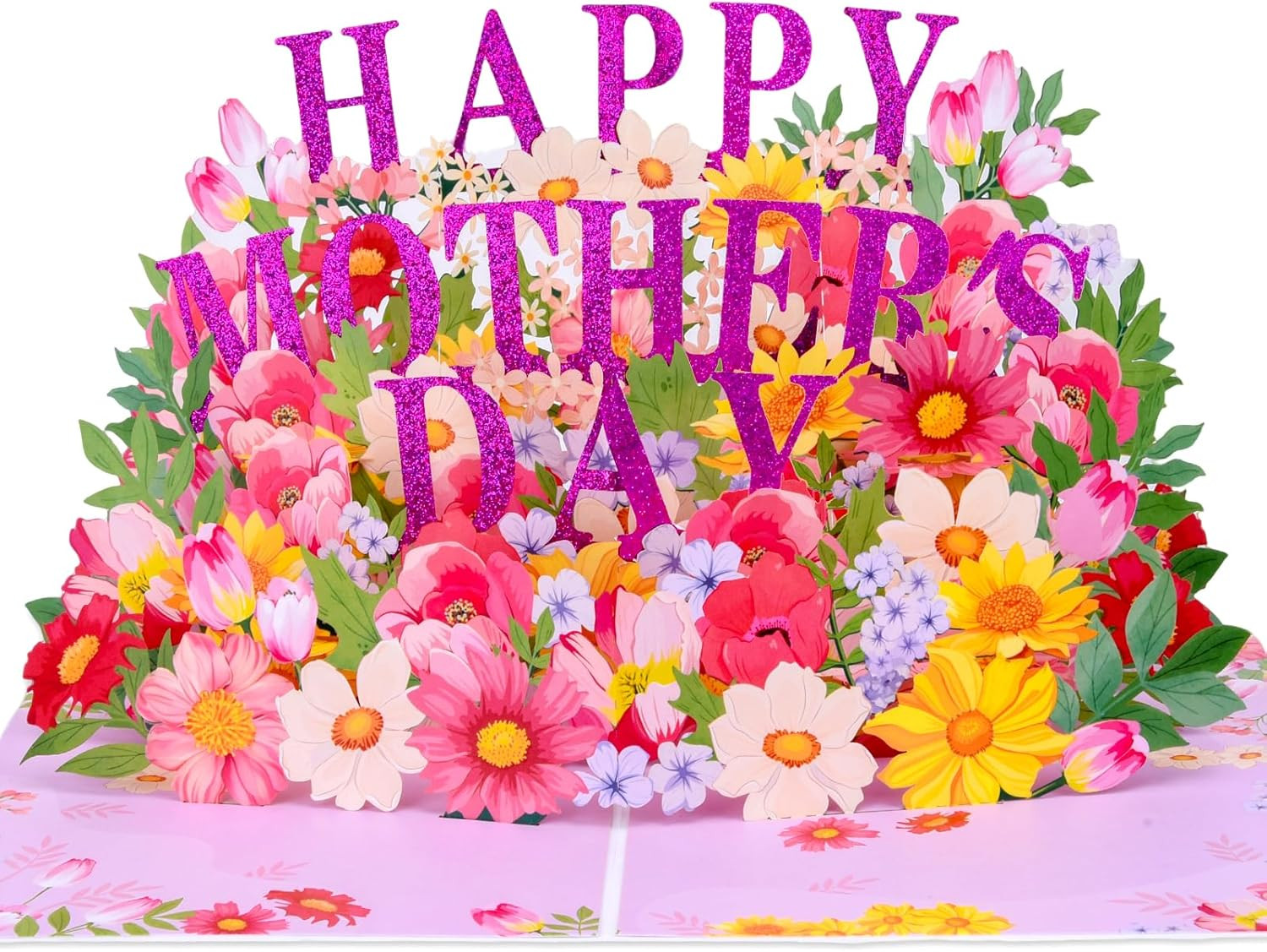 3D Happy Mothers Day Pop up Card, Handcrafted – 100% Recycled and Eco-Friendly,