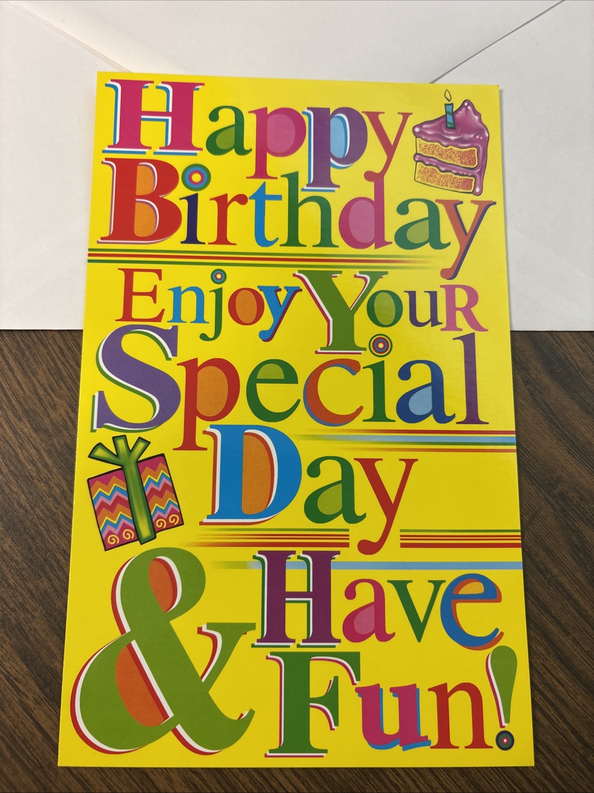 Happy Birthday Have Fun Special Day Colorful 5’x7.75″ Stockwell Greeting Card