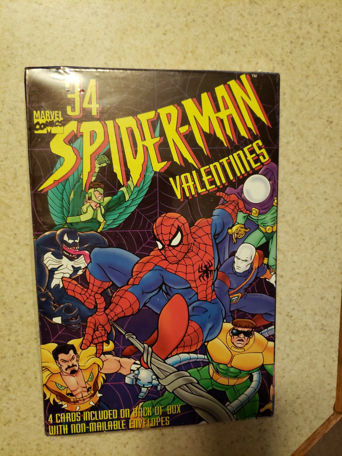 1996 Paper Magic Group Marvel Spider-Man Valentine’s Day Cards 34 Count HTF NIP
