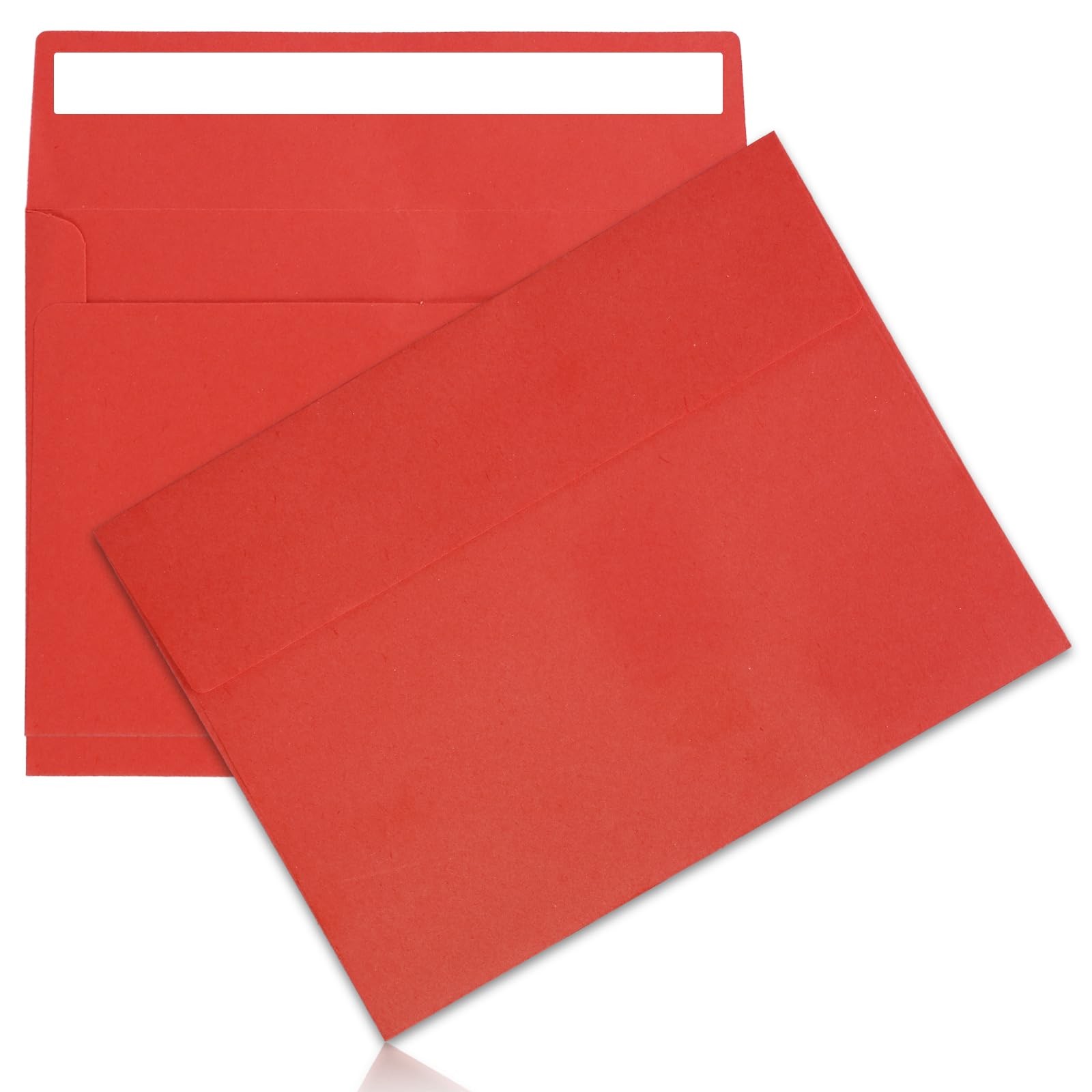 50Packs A7 Red Envelopes 5x 7 Inch Card Envelopes,Self Seal for Weddings, Gre…