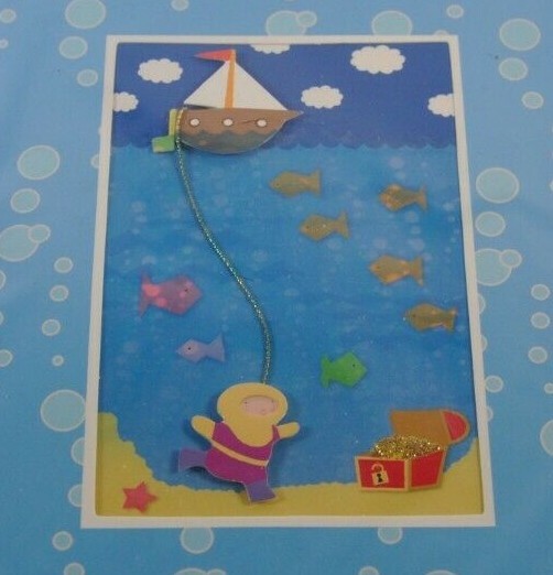 Birthday Card Paper Magic Group Wishes filled with adventure under water Fish