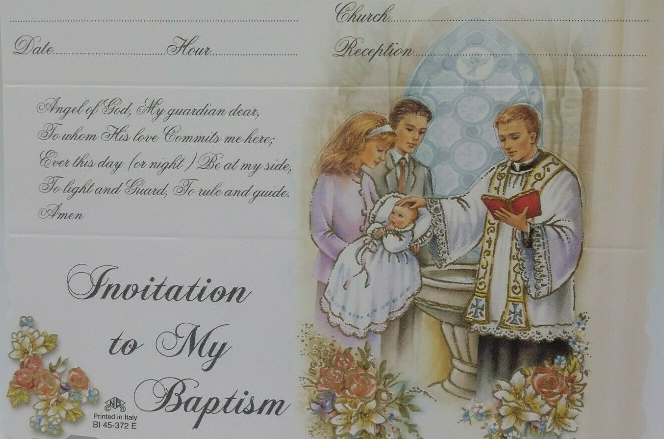 Baptism, Christening invitations, Party Favors, English, Invitaciones,Girl Boy