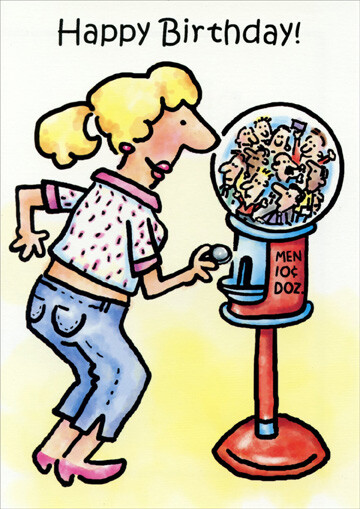 Gumball Machine Funny Birthday Card – Greeting Card by Oatmeal Studios