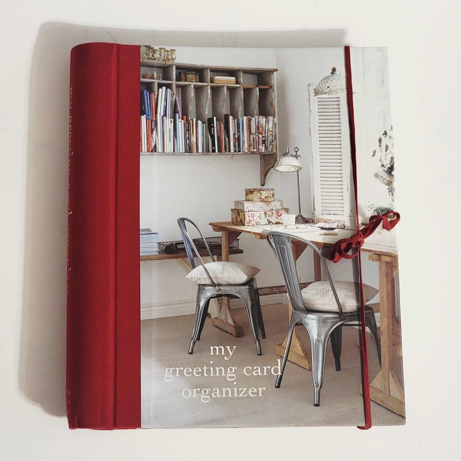 Floral Greeting Card Organizer Book 24 Pockets Month Divider 21 x 25 cm