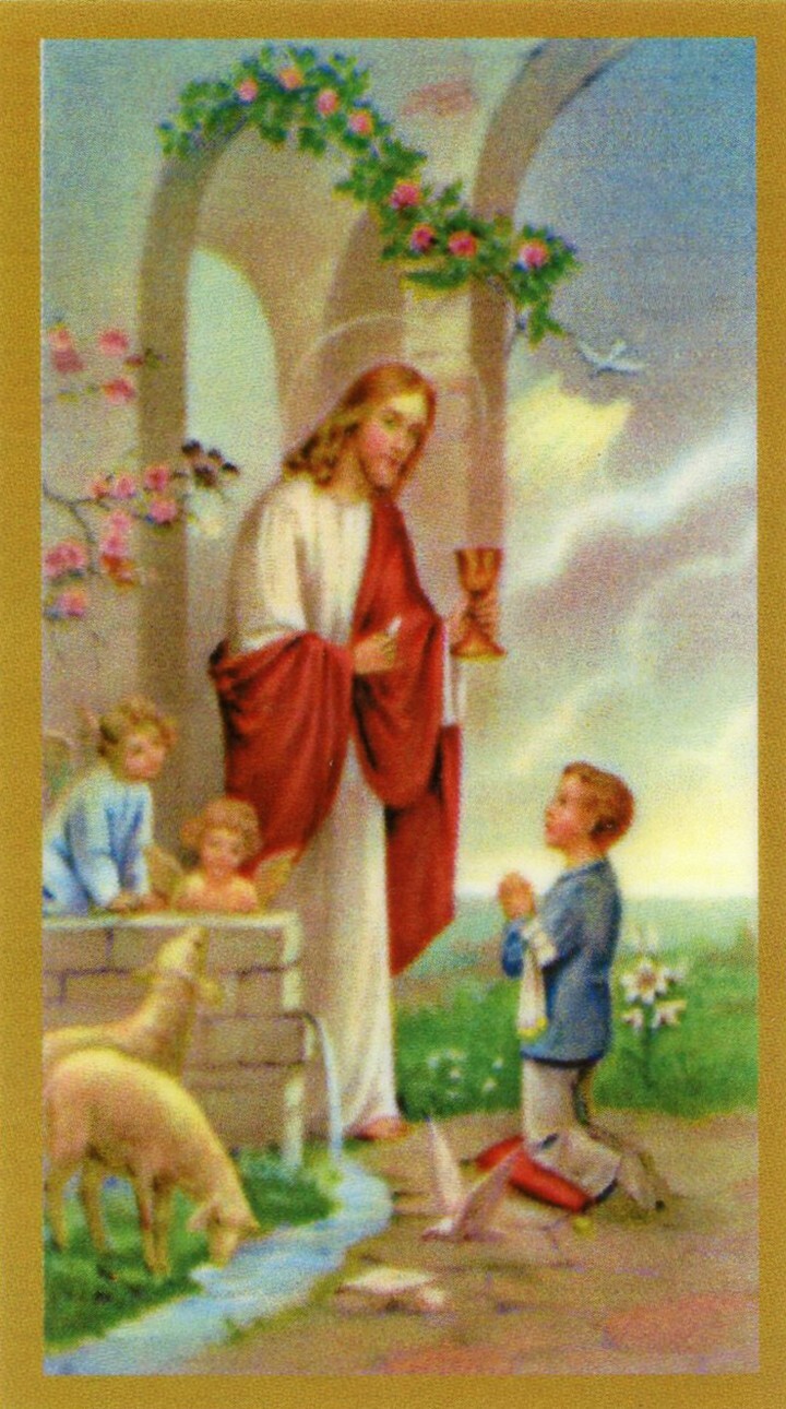 Communion Prayer for Boy – Personalized Laminated Prayer Cards – Pack of 35