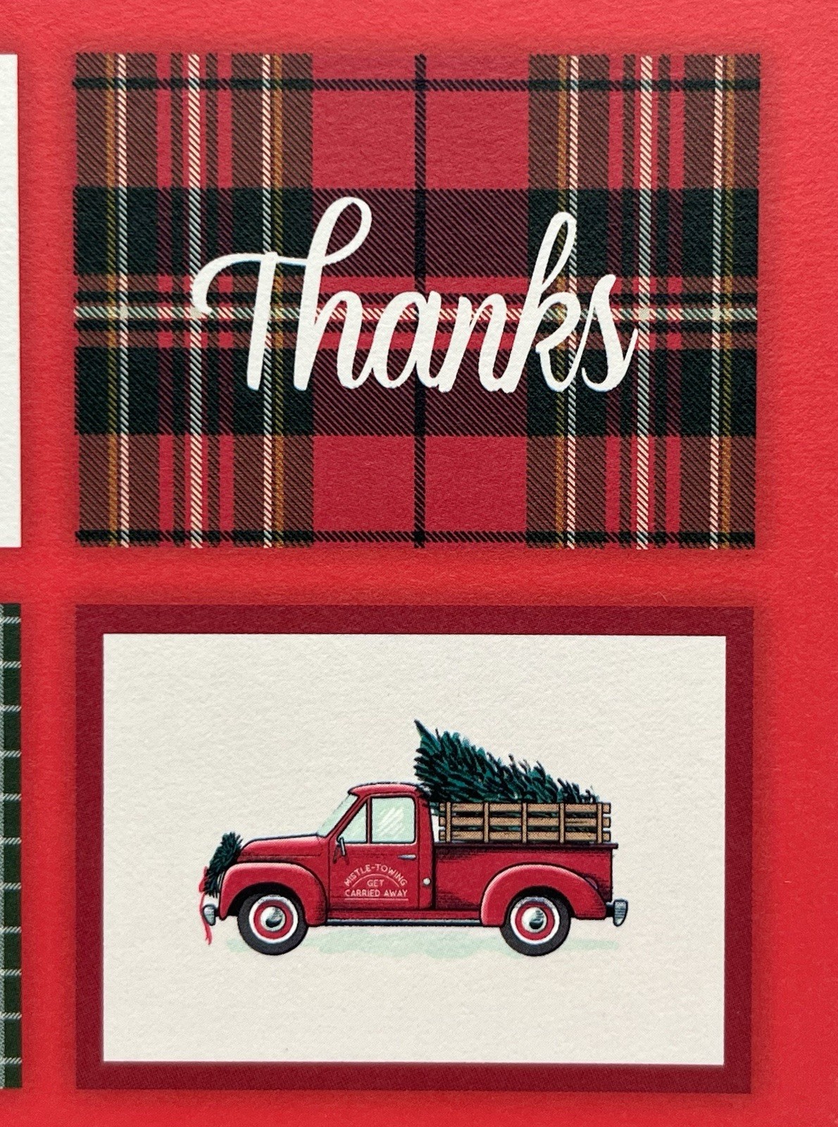 Hallmark 12 Pack Christmas Cards Blank – 4 Designs Red Truck/Thanks/Pattern NEW