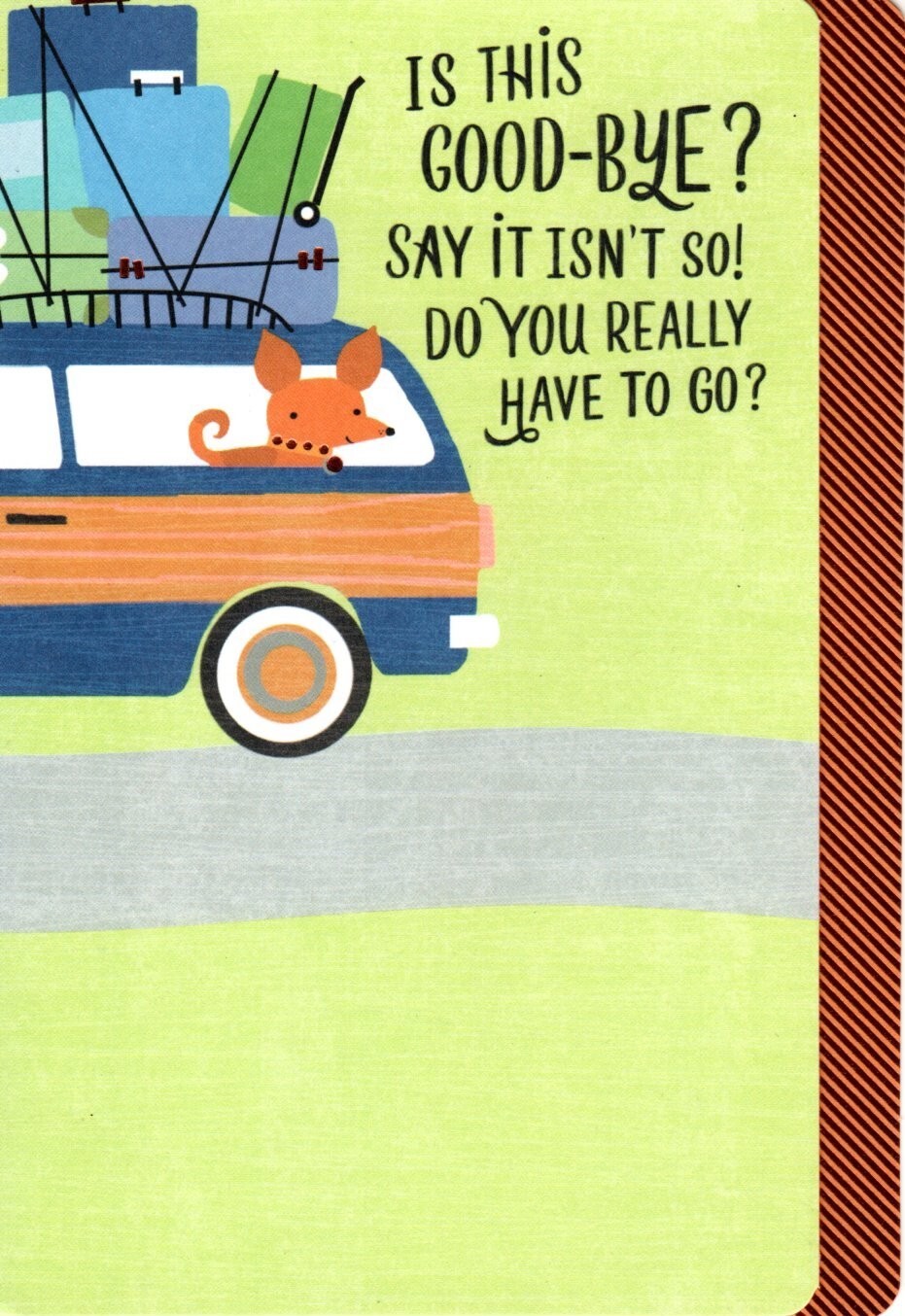 Goodbye Good Bye Wishing You Good Luck Dachshund Hallmark Greeting Card