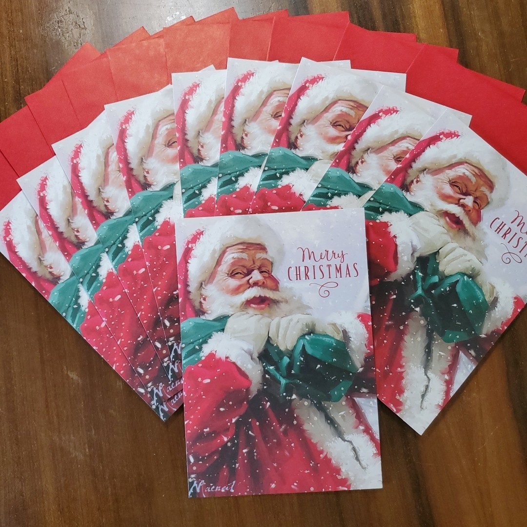 Merry Christmas 10 Card Pack Friends Family Christmas Hallmark Santa St Nicholas