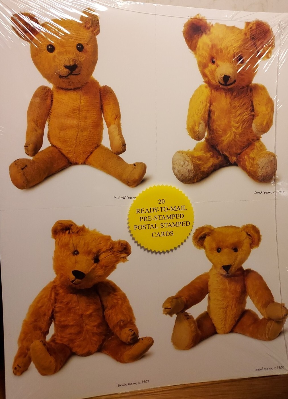 Teddy Bear Postcards Vtg Shower Birthday Invitation Thank You 20 Pack
