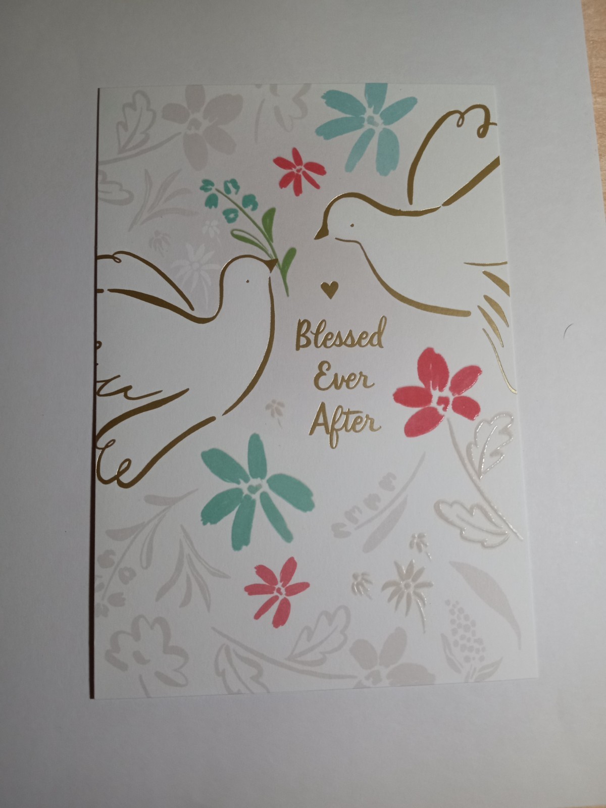 Hallmark Big Card BLESSED EVER AFTER Wedding, Love, Engagement SOFT & BEAUTIFUL