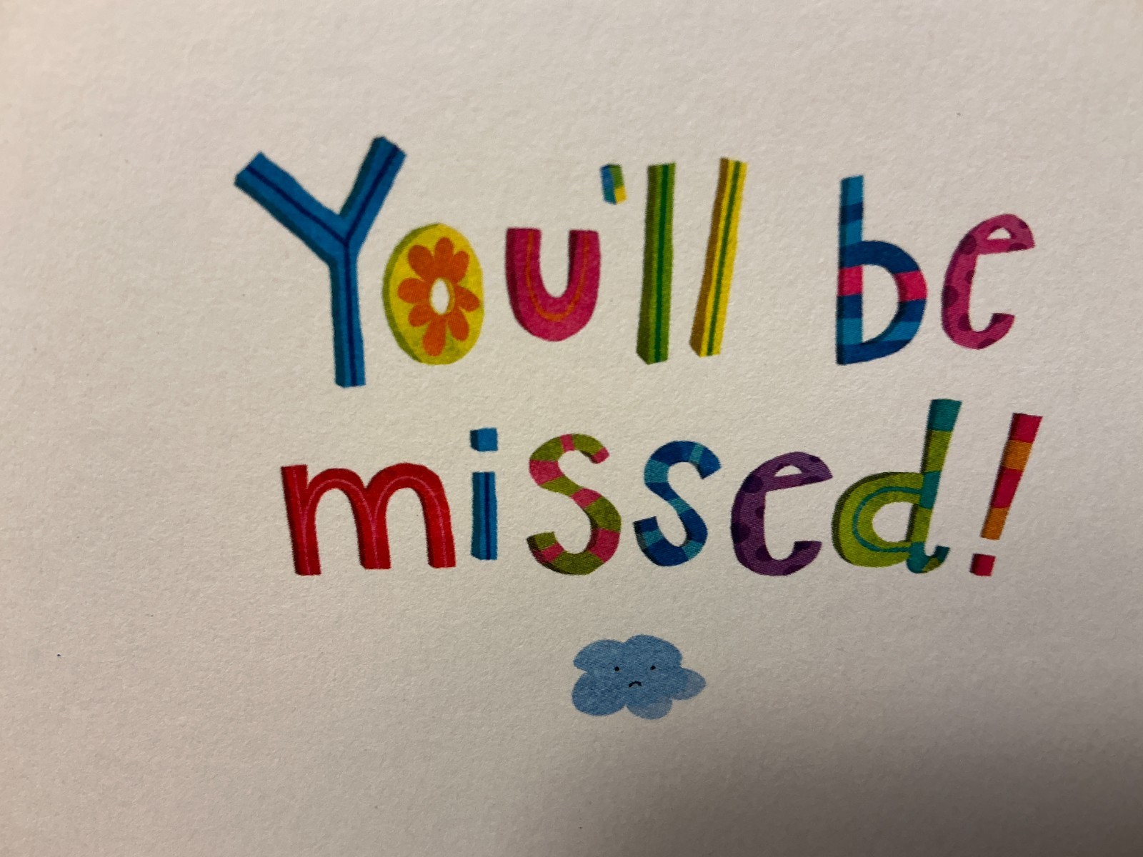 GOODBYE RSVP GREETING CARDS New w/Envelope LOT 3 “YOU’LL BE MISSED!”