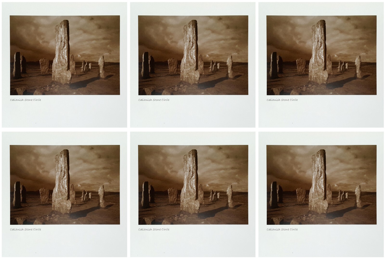 LYRICAL Scotland 6 Set Of 15cm x 15cm Callanish Stone Scene of Scotland Birthday