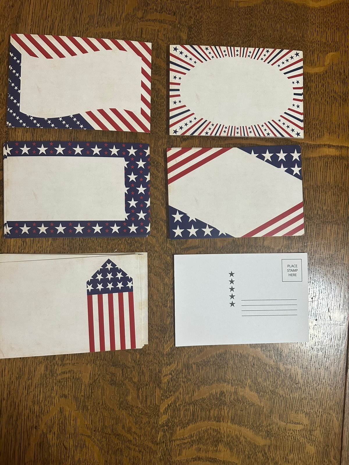 100 Patriotic Postcards Veterans Red White Blue USA America 4×6 5 Styles