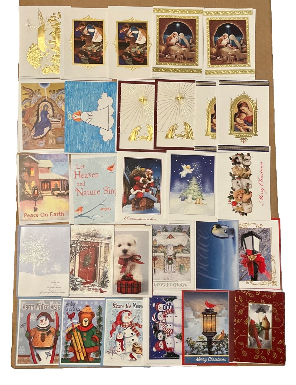 28 Various Christmas greeting cards with envelopes – New 🎄