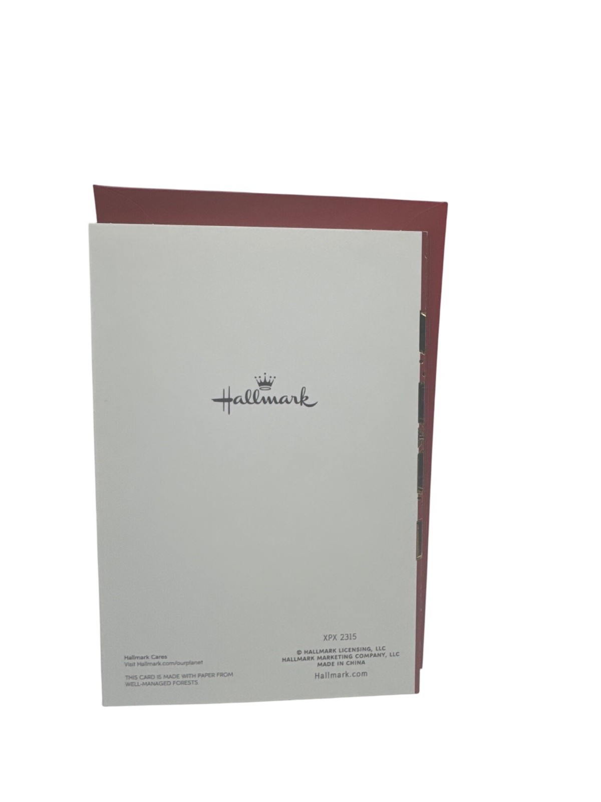 Hallmark Christmas Wishes Greeting Card Joy Hope Peace Gold Snowflake Design