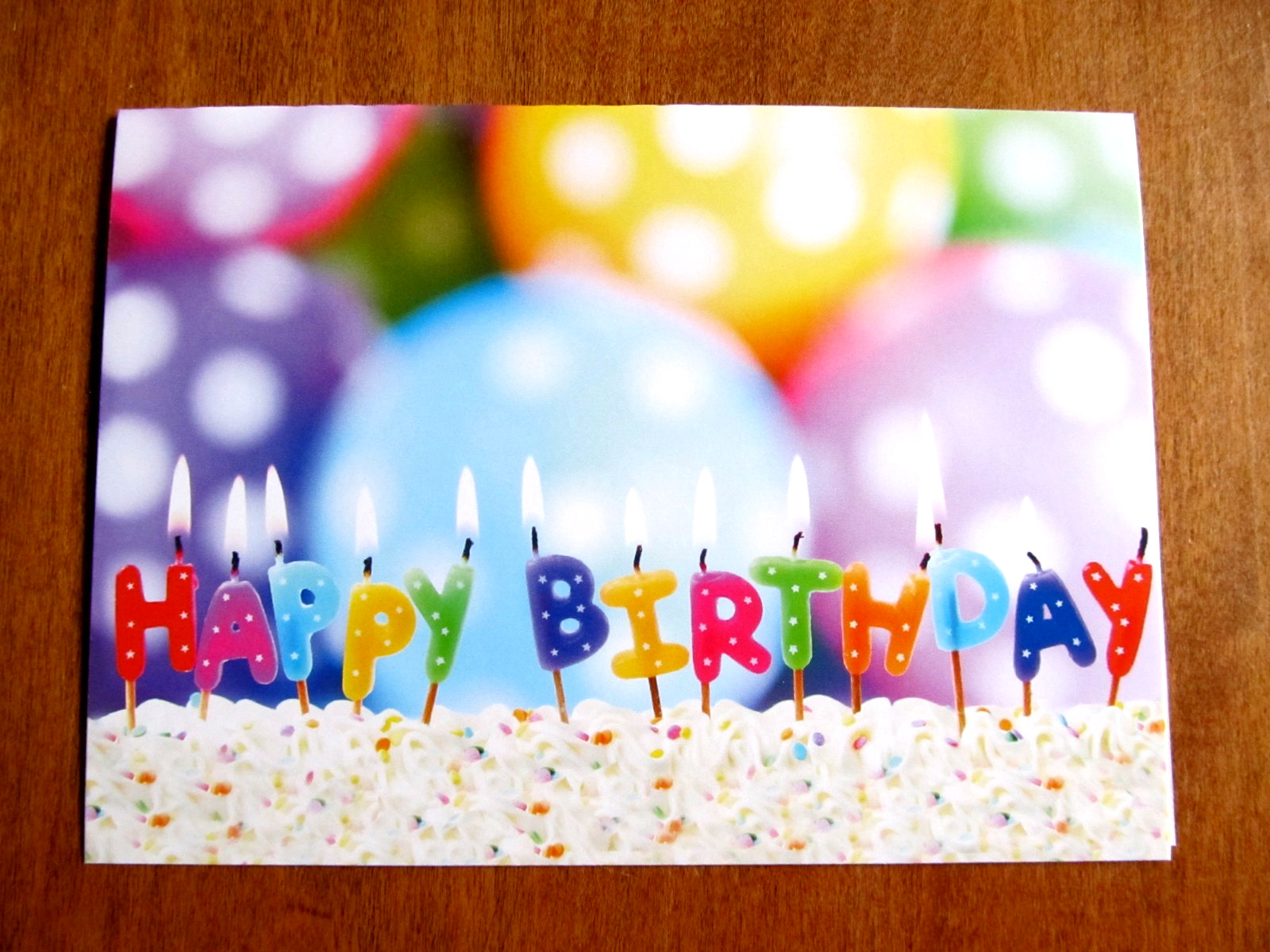 NOS Current Birthday Greeting Card, Env. & Seal – Happy Birthday Candles on Cake