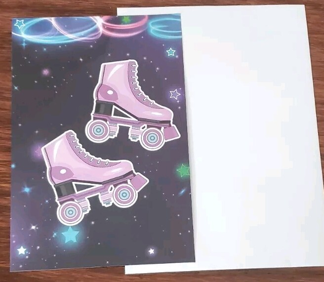 Let’s Roll For Birthday Invitations with Envelopes – 20PCS Roller Skating…