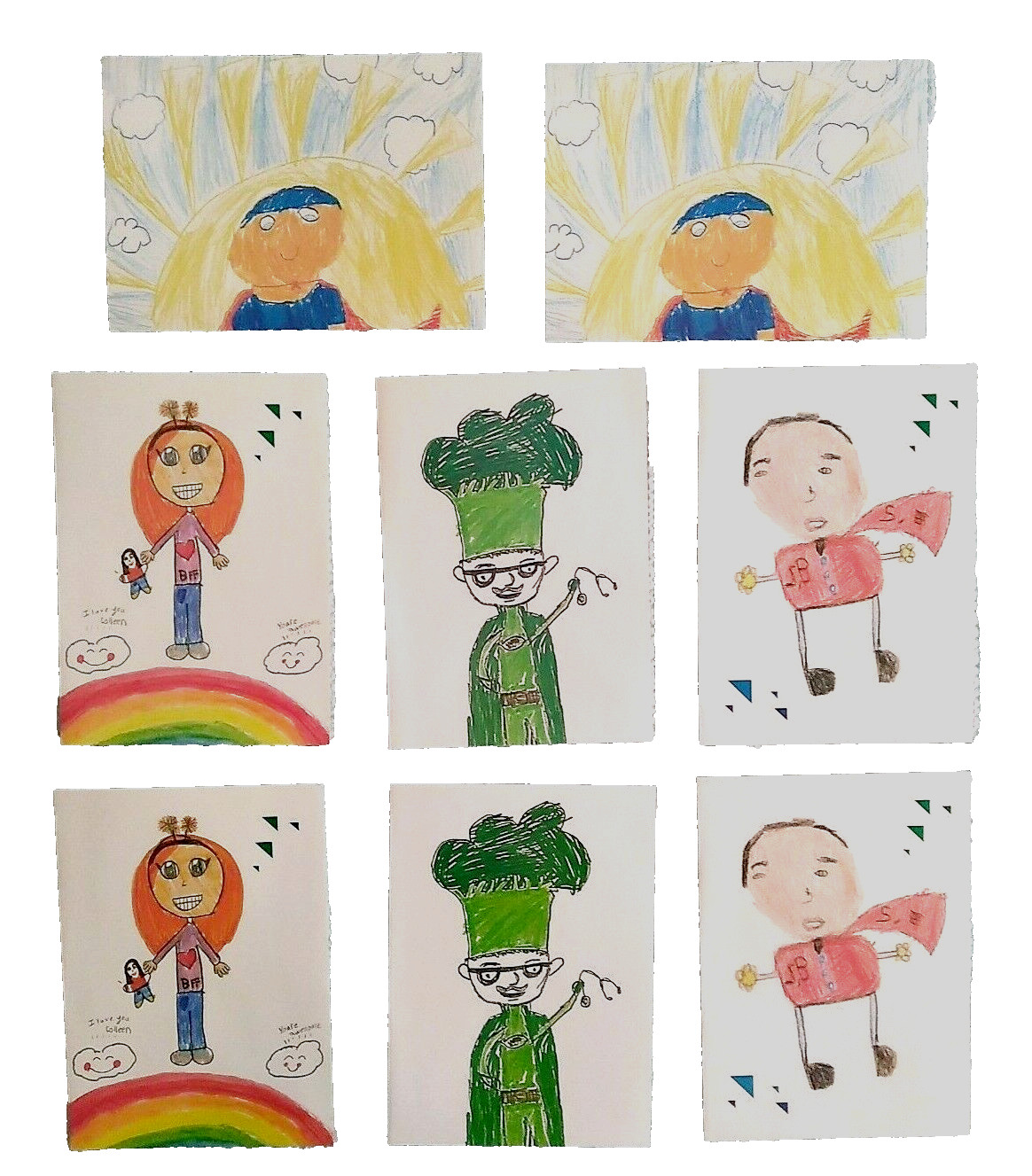 Lot 8 Cohen Children’s Medical Center Blank Note Cards Designed by Kids VTG New