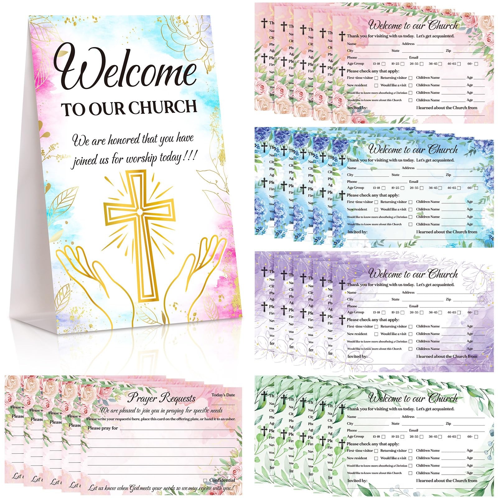 121 Pcs Church Visitor Cards Set 120 Pcs Prayer Request Cards and Welcome to …
