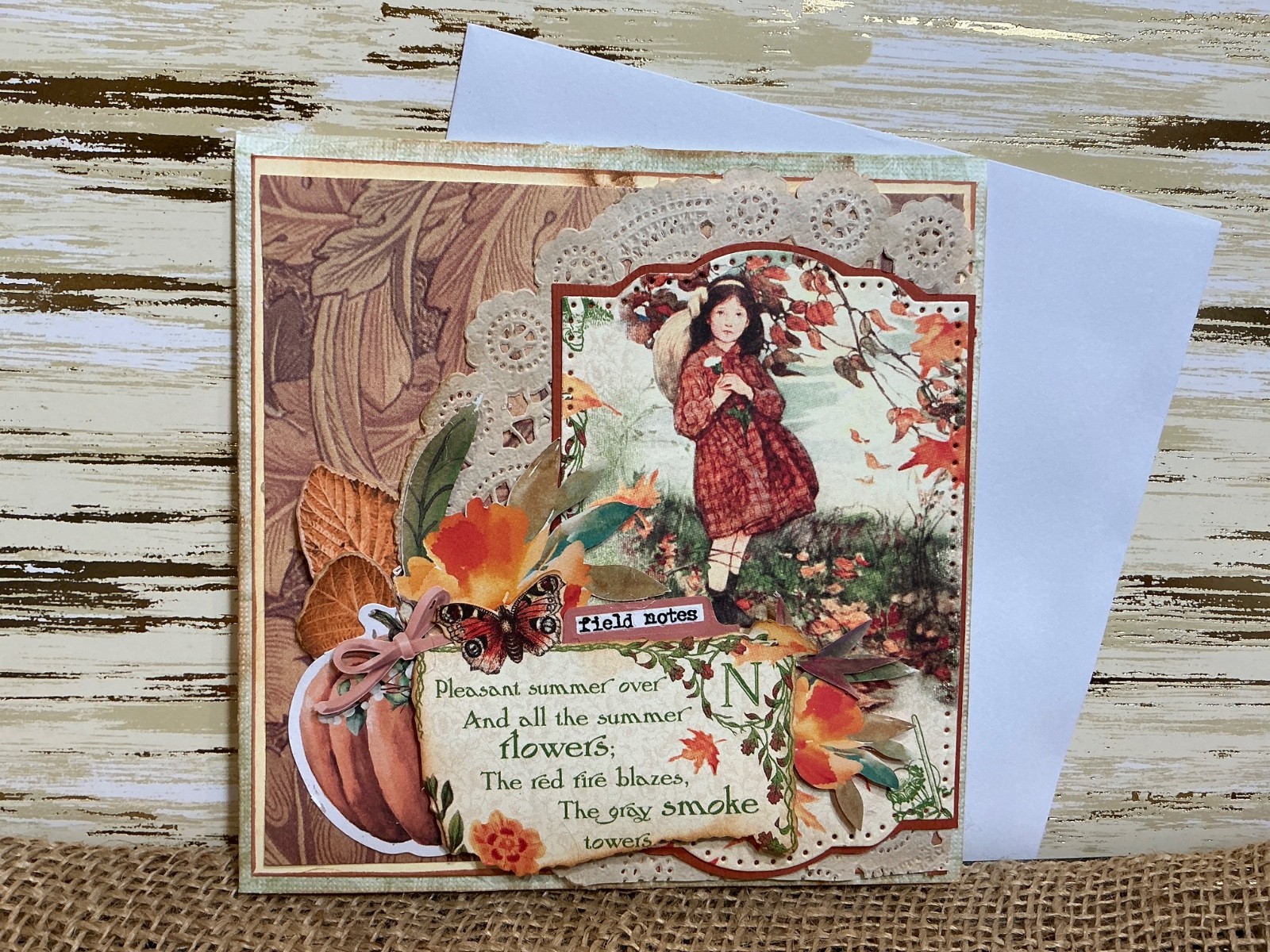 Welcome Fall Hand Crafted Greeting Card