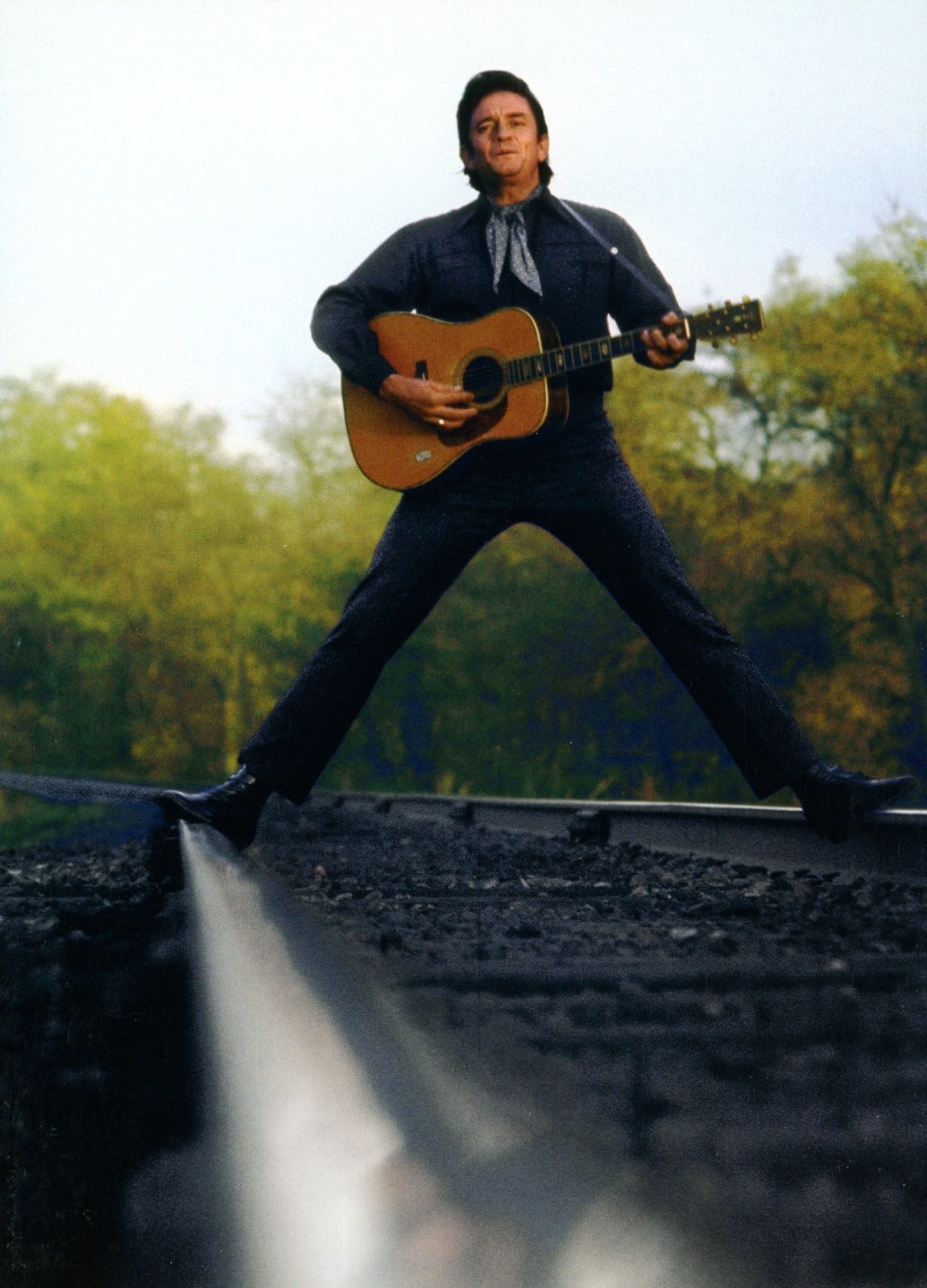 Johnny Cash BIRTHDAY Card, “Man in Black” 1969 LIFE by Avanti America + Envelope