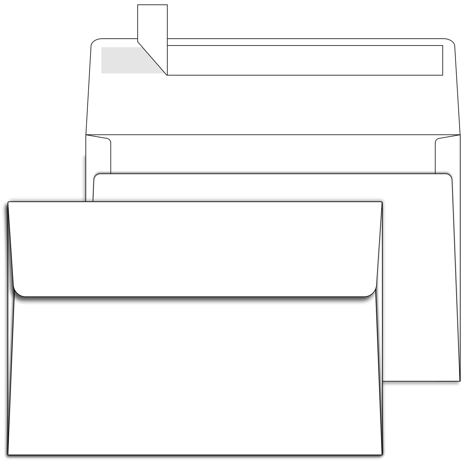A7 Printable White 5×7 Envelopes 250 Pack – Bulk A7 5.25 x 7.25 Inches Self-S…