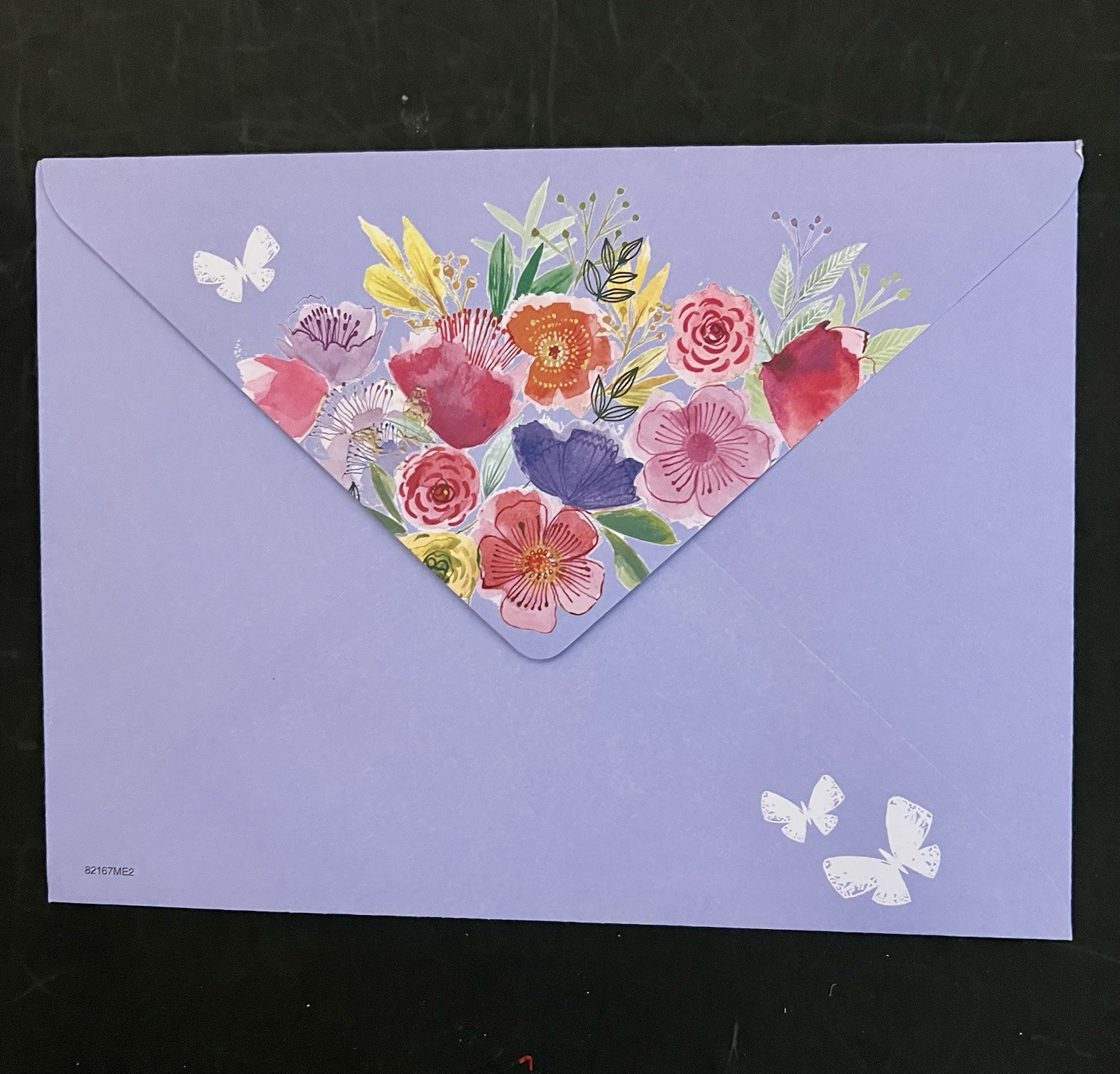Birthday Art Card by Jo Spicer Bicycle Floral Butterflies Beautiful Env w/Stamps