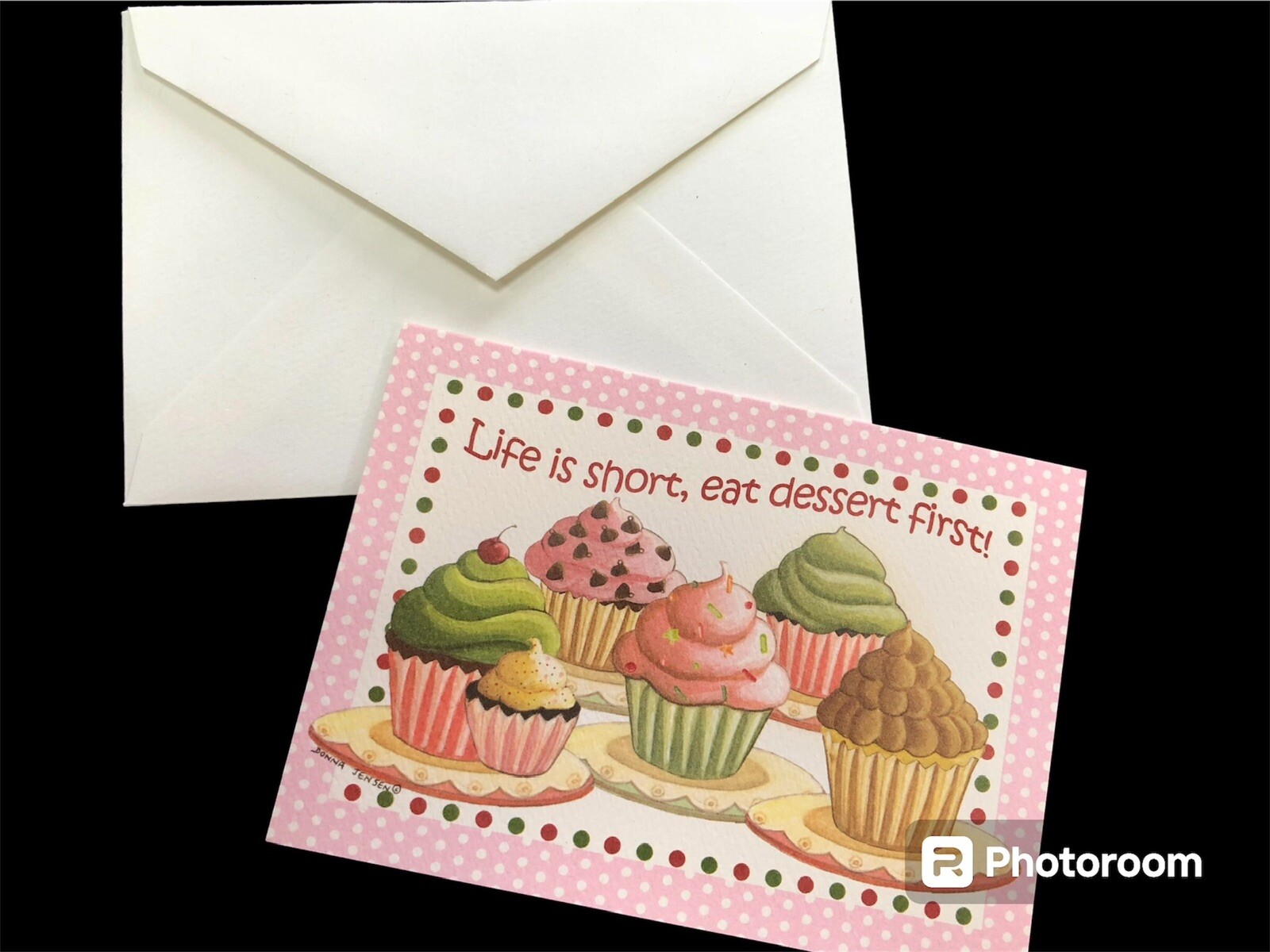 20 Cupcake Themed notecards, Made In The USA