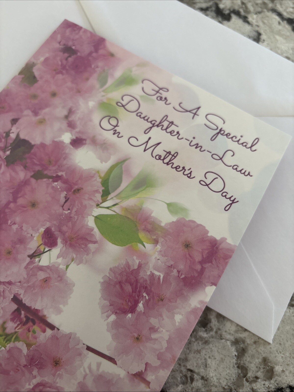 Mother’s Day DAUGHTER IN LAW Beautiful Flowers 5”x7.75″ Stockwell Greeting Card