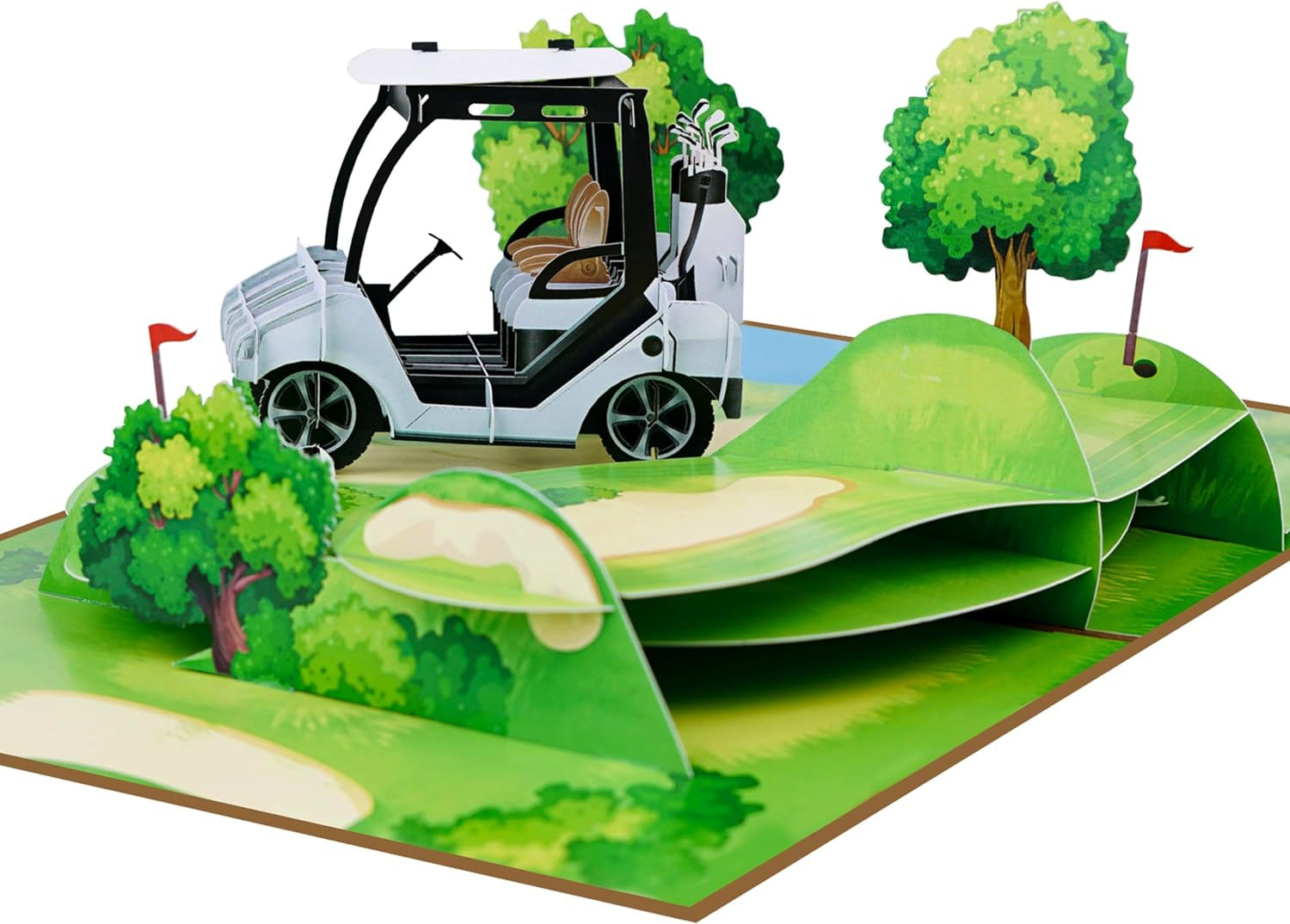 Golf Pop up 3D Card, 3D Golf Pop up Birthday Card for Men, Golfers