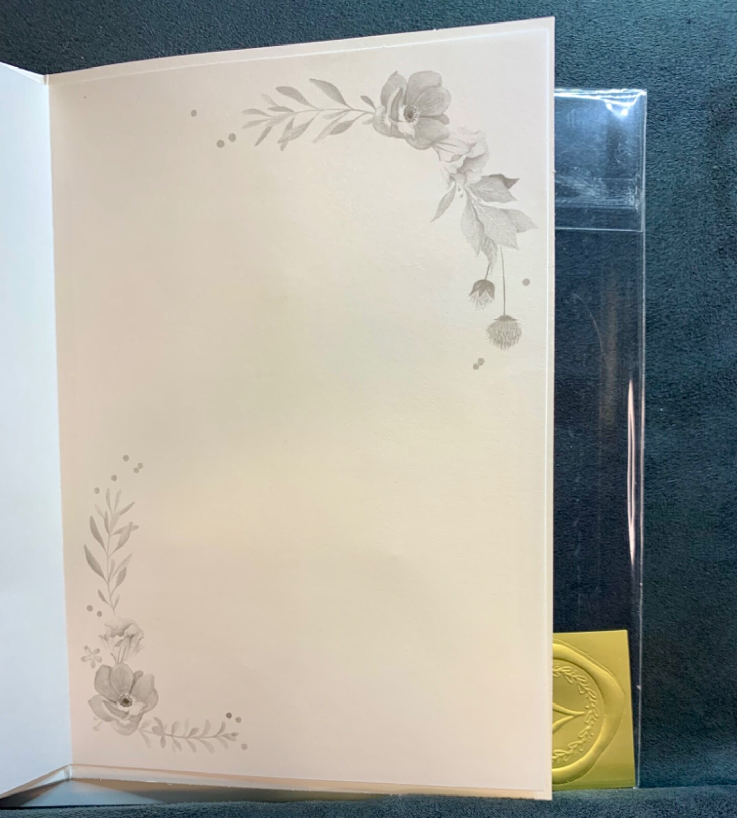 FREE SHIPPING @ $20! Thank You Card Pink Laser Cut Floral Butterfly Sequin Pearl