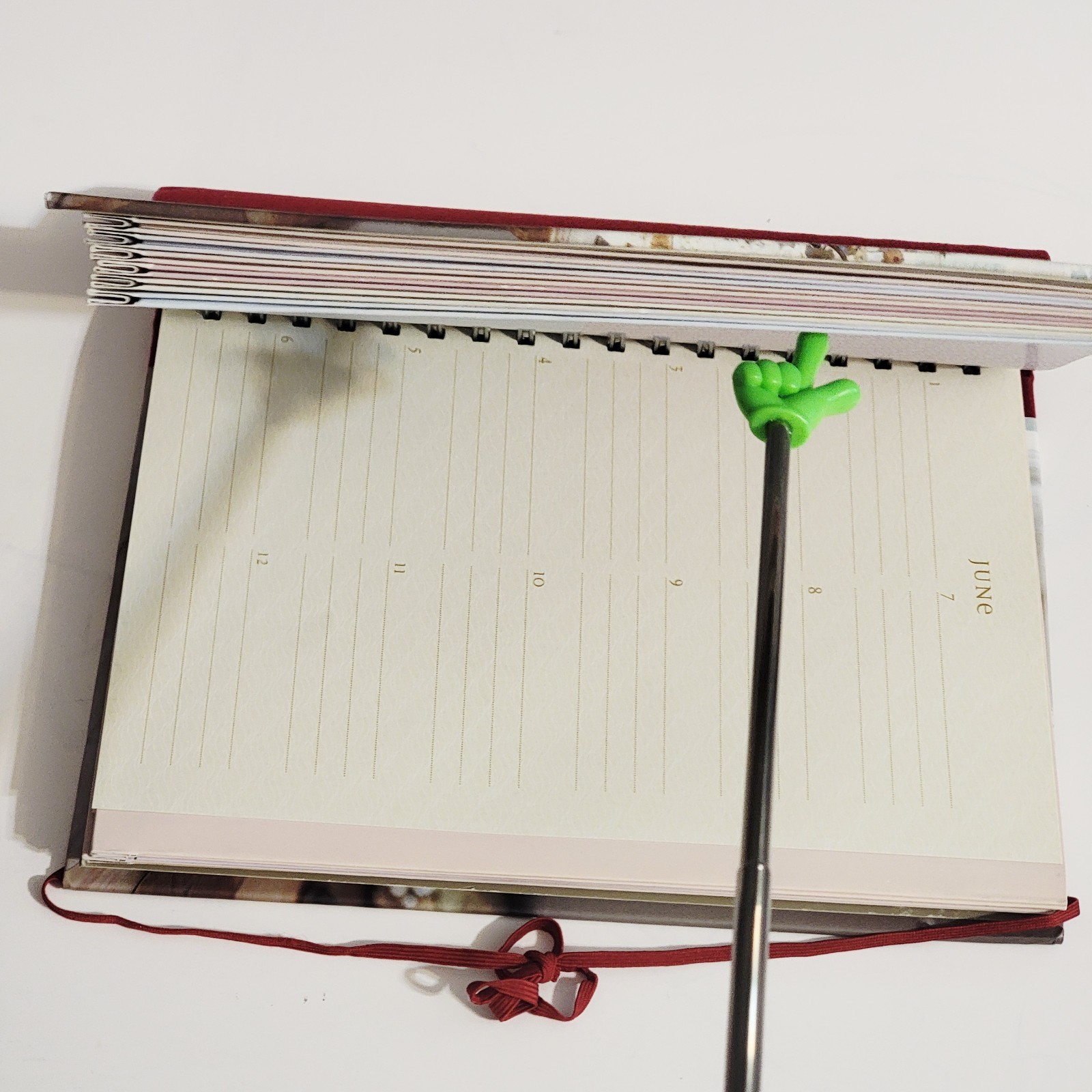 Floral Greeting Card Organizer Book 24 Pockets Month Divider 21 x 25 cm
