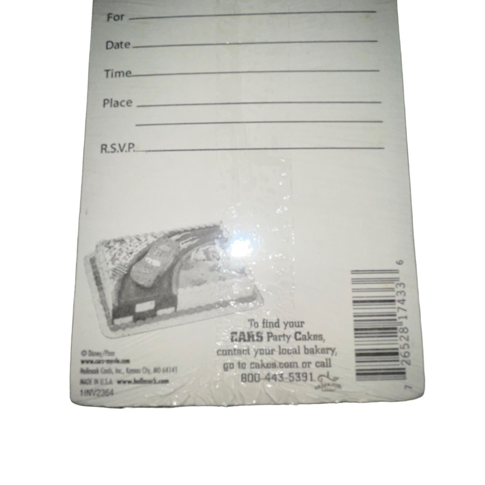 NIP Hallmark Disney Cars Birthday Party Invitations 8Ct Mater Lightning McQueen