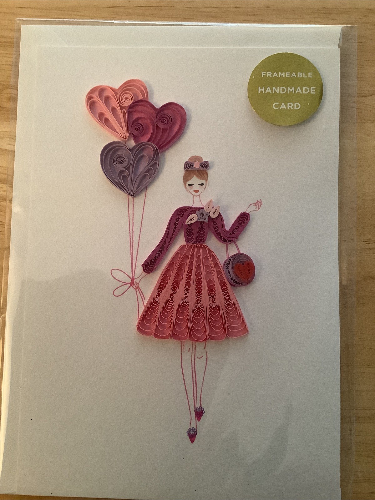 Hallmark Signature Valentine’s Day Frameable Handmade Card “Happy Birthday”