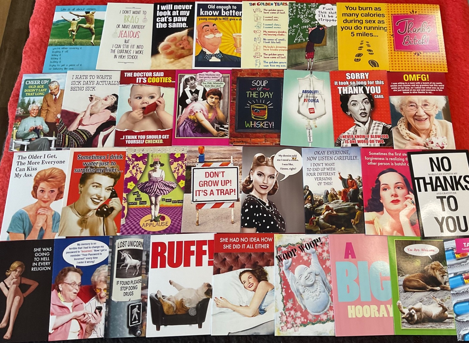 Lot Of 33 Funny Nobel Works Greeting Cards with envelopes