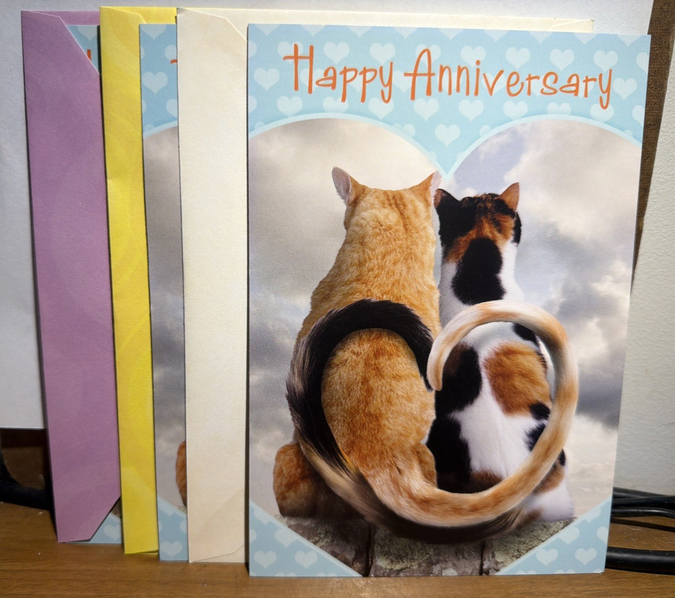 Leanin’ Tree “You had me at Purrr” Happy anniversary card Cats