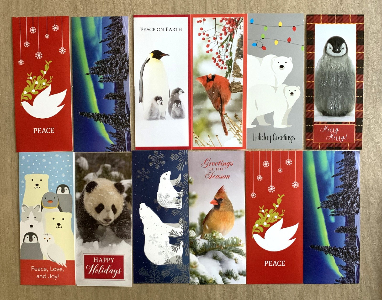 Lot of 45 Assorted Christmas Cards with Envelopes – 3.5 x 8.5 in