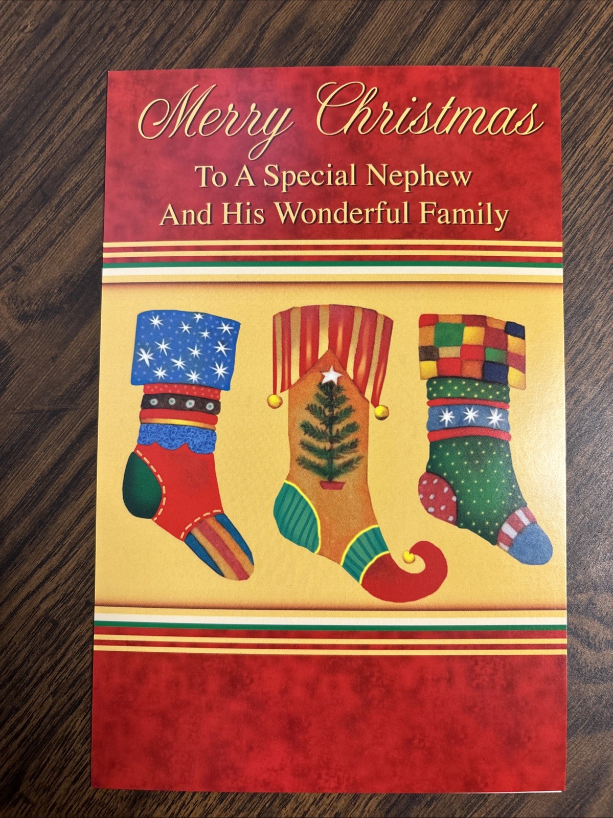 Christmas NEPHEW And His Wonderful Family 5”x7.75″ Stockwell Greeting Card