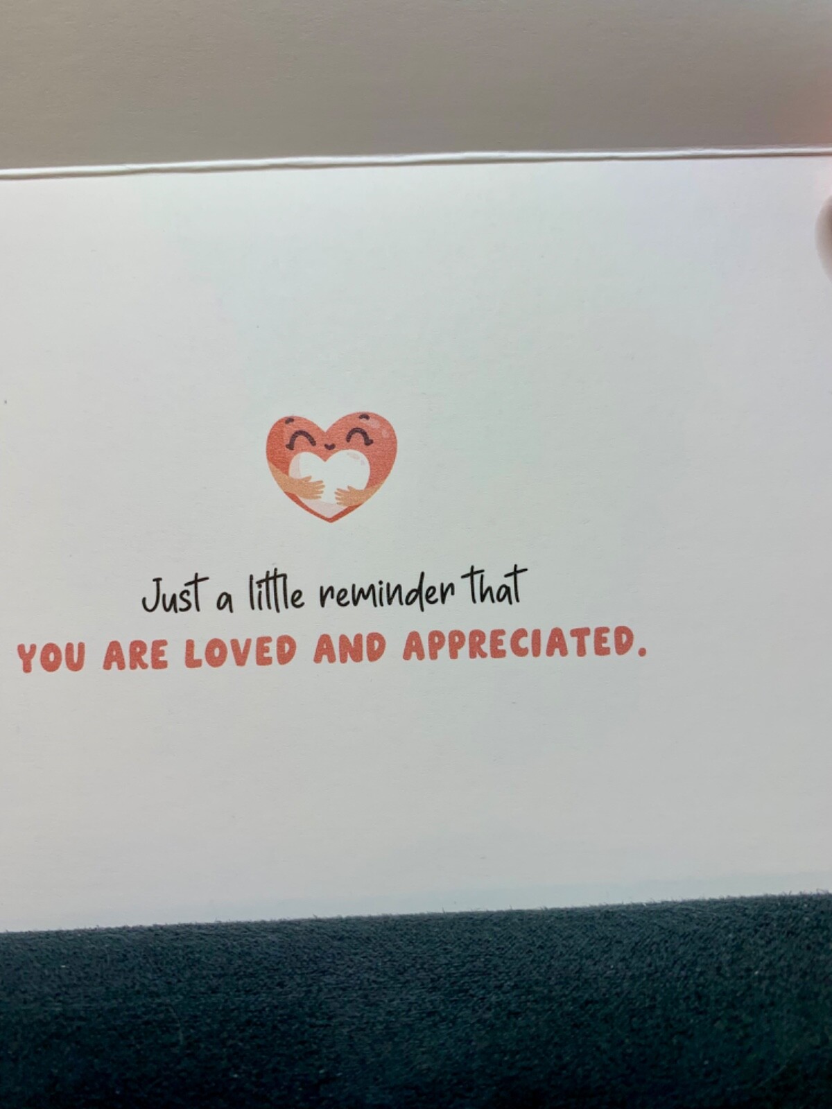 Thinking of You Encouragement Greeting Card Sweet Heart Sending Love and Hugs