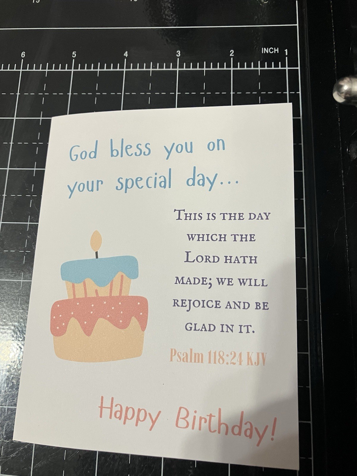 Beautiful Christian Birthday Greeting Card – Scripture Blessing