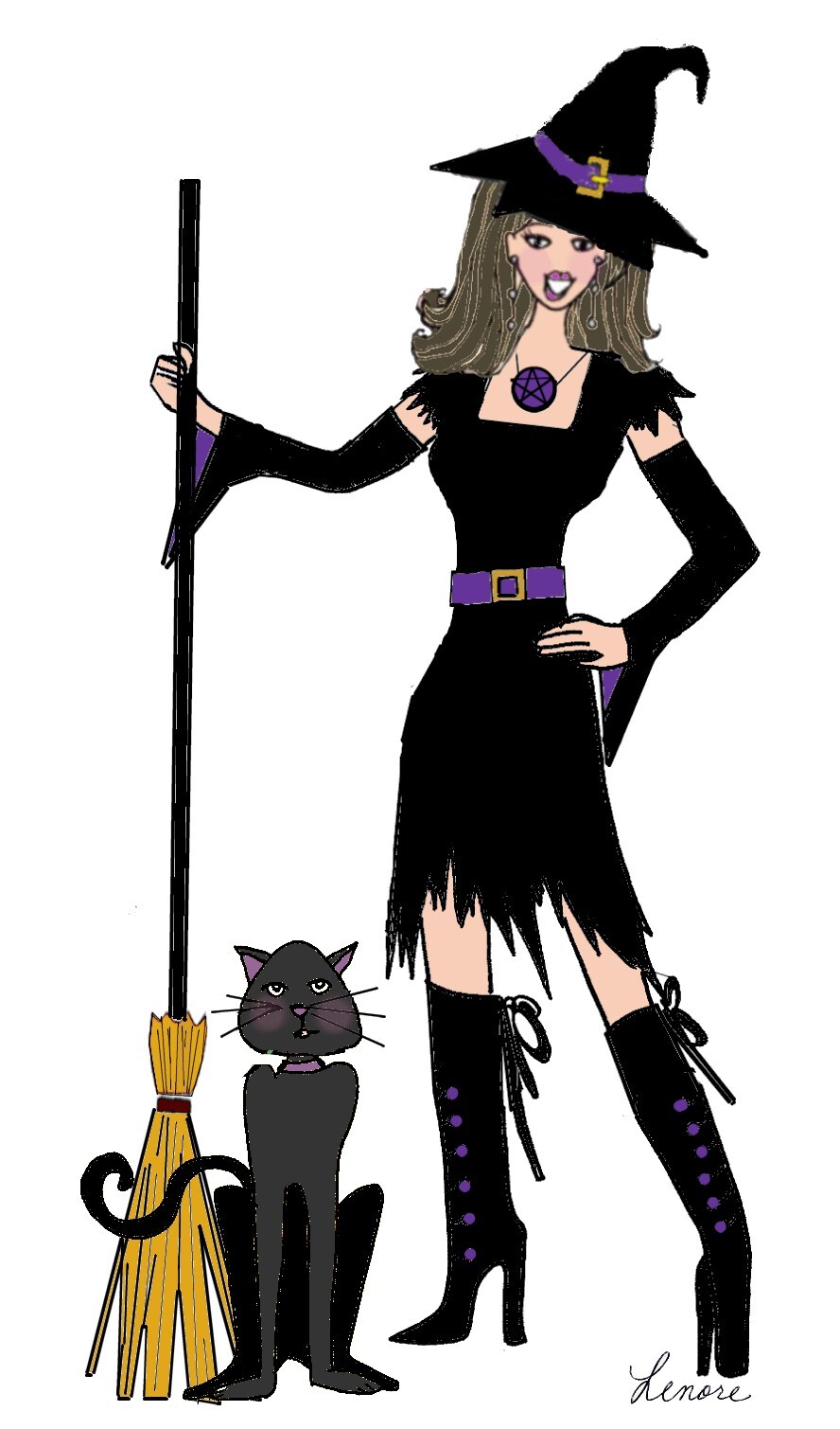 witch Diva Holiday cards Animal Print