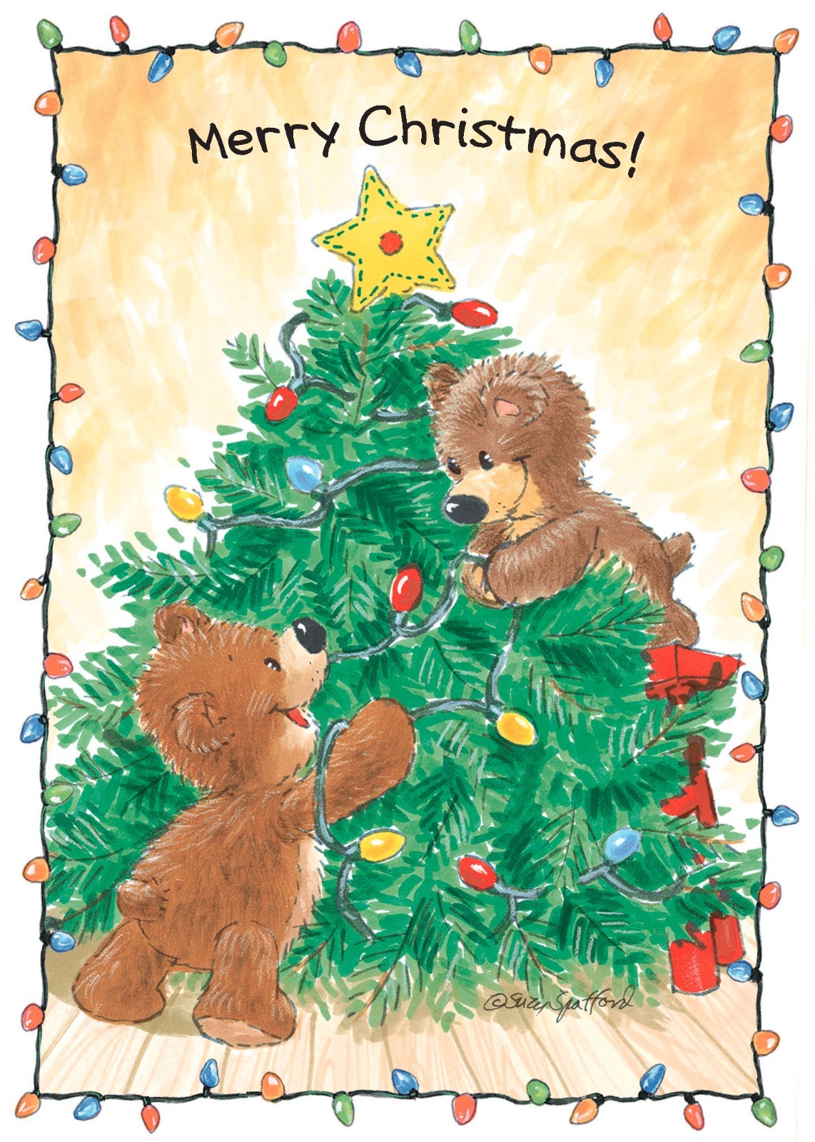Suzy’s Zoo Christmas Greeting Card 4-pack 10917 Merry Christmas!
