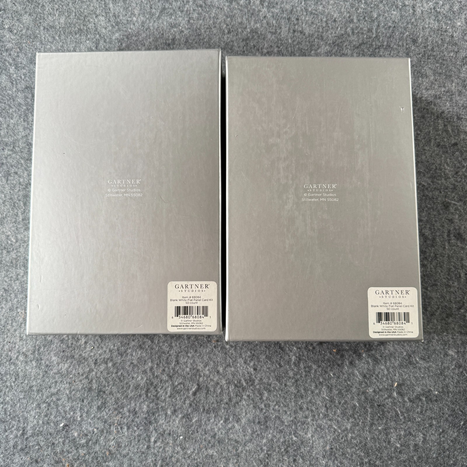 Gartner Studios White Blank Flat Panel Note Card Kit with Envelopes Lot of 2
