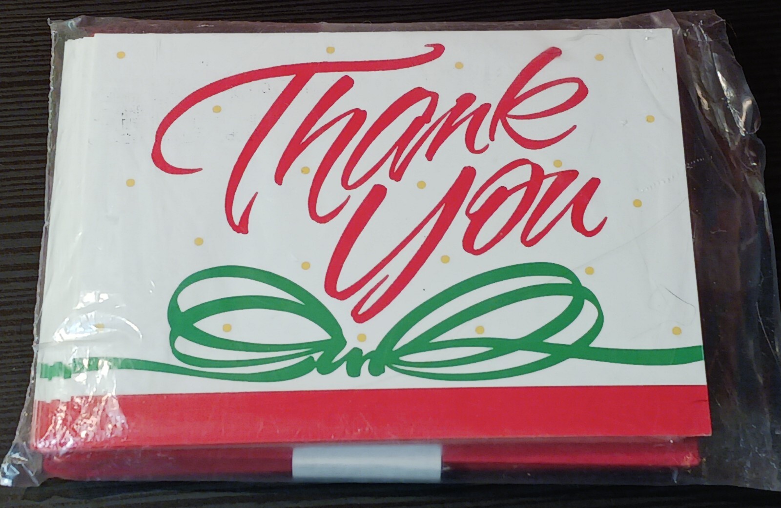 CURRENT Vintage Thank You Cards & Envelopes 12 pack Red & Green Blank Inside NEW